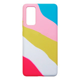 Case Capinha Aveludada P/ Galaxy S20 Fe G780 Arco Iris Candy