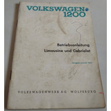 Manual 100% Original De Uso: Vw Escarabajo 1963 En Alemán.