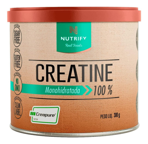 Creatina Monohidratada 100% Creapure 300g Nutrify