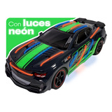 Carro A Control Remoto Con Luces De Neon Auto Rc Racing Fast Car Carreras Rc 15 Km/h Escala 1:12