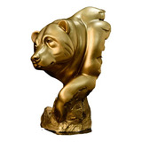 Escultura Moderna De Oso Para Decoración Del Hogar En Dorado