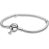 Pulsera Pandora Moments Broche Love Corazón Plata Original