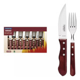 Set 12 Cubiertos Asado Jumbo Tramontina Polywood