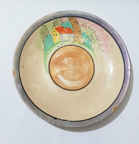 Plato/tacita Japón Del '60 Porcelana Pintada Mano Con Reparo