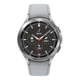 Samsung Galaxy Watch4 Classic (lte) 1.4  Com Rede Móvel Caixa 46mm  Silver, Pulseira  Silver De  Fluoroelastómero E O Arco  Black De  Aço Inox Sm-r895f