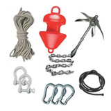 Kit Fondeo Para Kayak 20 Mts Ancla Plegable 2.5 Kg - Rocker