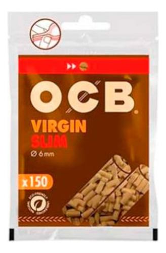 Ocb Filtro Virgin Slim Display X150ud Csc Sabor Sin Blanquear