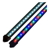 02 Luminárias Led Cores 80cm Rgb Plant Grow E Branco 6.500k