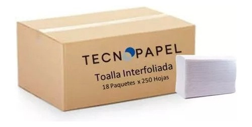 Toalla Papel Interfoliada Clínica 18 Paquetes De 250u