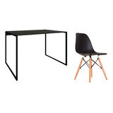Kit Cadeira Várias Cores + Mesinha Estilo Industrial 90x60