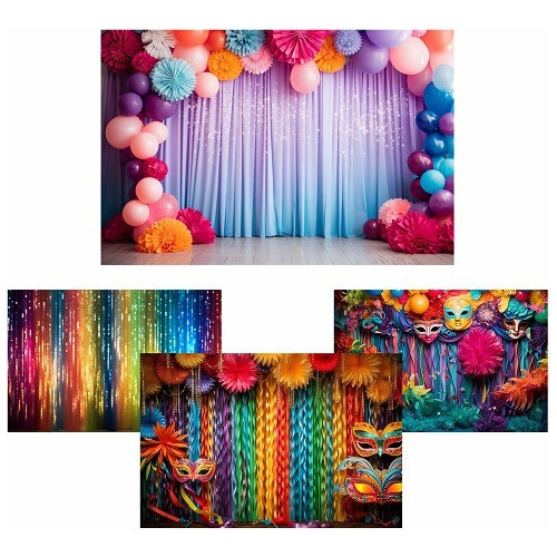 Fundo Fotográfico Em Tecido 3d Carnaval 2,60x1,80m Variados