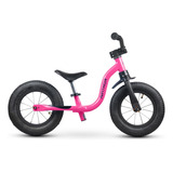 Bicicleta Infantil A12 Equilíbrio Balance Raiada Ros Nathor Cor Rosa