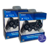 2 Controles Sem Fio Sony Playstation Dualshock 3 Preto