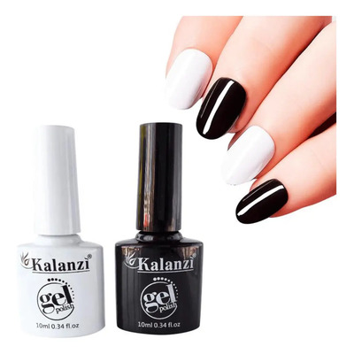 Kit Gel Semipermanente Gelish Blanco Y Negro 10ml C\u002Fu | Meses sin interés