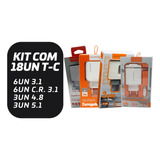 Kit 18 Carregadores H'maston T-c  Atacado Para Revenda