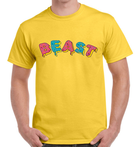 Playera Camiseta Letras Colores Beast Bestia Logo Tendencia 