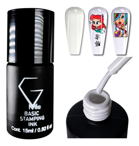 Basic Stamping Ink 15ml Color Blanco