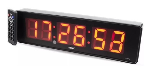  Relógio Led Digital Parede C/ Controle E Cronometro Le-2113