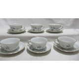 Bellísimo Juego Café Porcelana Verbano 6 Pocillos Y 6 Platos