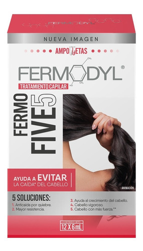 Tratamiento Capilar Fermodyl Fermofive 12 Ampolletas De 6ml