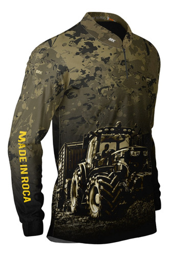 Camisa Masculina Brk Agro| Camuflada Com Proteção Solar Uv50