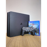 Console Playstation 4 Slim 500gb Seminovo - Sony Preto Onyx