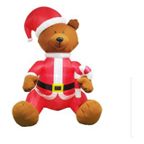 Inflable Holiday Time Oso Teddy Con Iluminacion 2.4cm De Alt