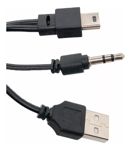 10 Cable Mini Auxiliar Usb 2.0 A V3-plug 3.5mm Para Bocinas