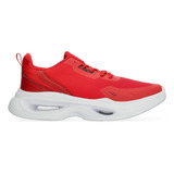 Tenis Casual Ozono Color Rojo Con Plataforma Para Hombre 