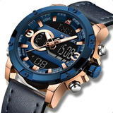 Relógio Naviforce Masculino Militar Esportivo Pulseira Couro