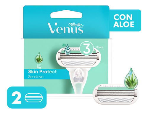 Venus Essential Care Repuestos De Afeitar, 2 Uds