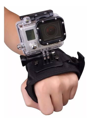 Suporte Go Pro Mão Luva Hand Punho 360° Gopro Strap Mount