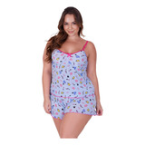 Baby Doll Short Doll Plus Size Pijama Estampado Sexy