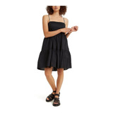 Levi's Vestido Corto P/dama Clea Cotton Tiered Dress Caviar