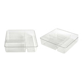 Caja  Plástico Para Refrigerador Nevera  23x23x5,5cm Cocina