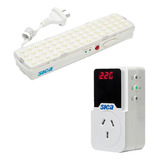 Kit Protector De Tensión + Luz De Emergencia Led 5.5 Hs Sica