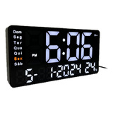 Relógio Digital Led De Parede E Mesa Alarme Temperatura 2167