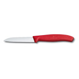 Cuchillo Verdura Victorinox Rojo 6.7401 Hoja Recta 8cm