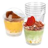 Vasos De Postre Hawhawtoys Con Tapas Abovedadas Y Cucharas,