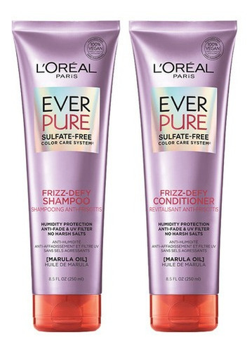  L'oréal Paris Kit Shampoo+acondicionador Everpure Frizz-defy