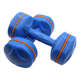 1 Pza Pesas Mancuernas 3 Kg Cemento Polimero Abs Gym Fitness Color Azul