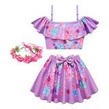 Vestido De Traje De Baño Magic Encanto De 3 Piezas For Niña