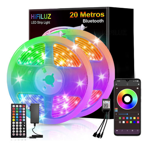 Tira De Luces Led 20m App Bluetooth Control Rgb Música Sync