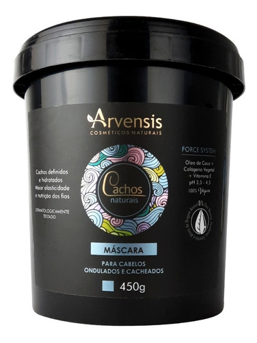 Arvensis Cachos Máscara Hidratação Ondulados Cacheados 450g