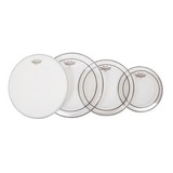 Set Parches Remo Pinstrclear 10 12 14 +ambcoat14  Pp-0110-ps