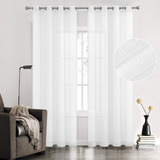 Cortinas Transparentes Gasa Sólida Para Dormitorio 2 Unidade