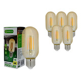 Foco Led Vintage Decorativo Vidrio Marron 20w E27 5 Piezas