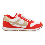 Tenis Urbano Panam Color Rojo Con Blanco Para Hombre