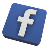Placa Decoração Facebook Geek 3d Streamer Youtuber Logo Mesa