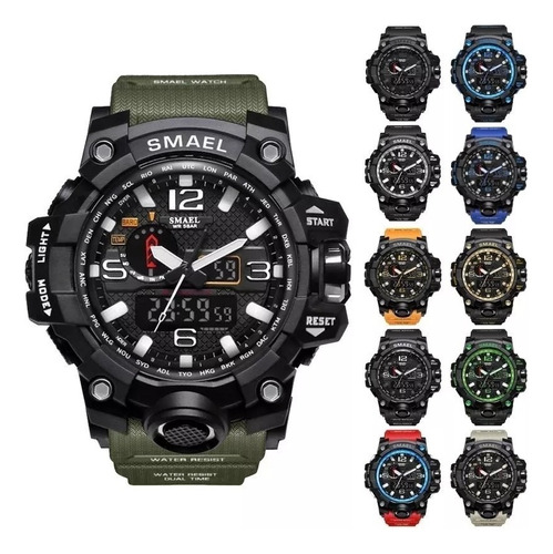 Reloj Militar Smael S Shock Táctico Sumergible 50m Camuflaje